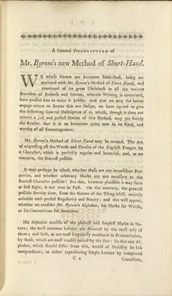 The universal English short-hand; or, the way of writing English, in the most easy, concise, regular, and beautiful manner