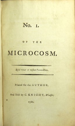 Item #29002 No. 1. [-40] of the Microcosm. George Canning, John Hookham Frere