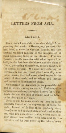 Letters from Asia; written by a gentleman of Boston to his friend in that place