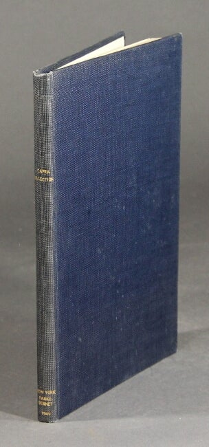 Item #29031 Rare first editions XV-XX century in exceptionally fine condition... belonging to Frank Capra. PARKE-BERNET GALLERIES.