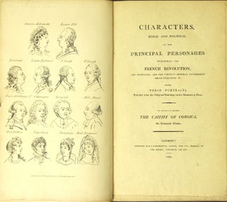 Item #29121 Characters moral and political of the principal personages throughout the French...
