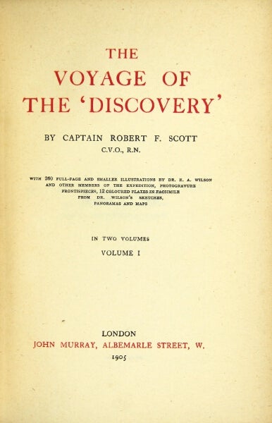 Item #29128 The Voyage of the 'Discovery.'. Capt. ROBERT F. SCOTT.