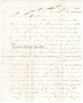 Item #29574 Two page A.L.s. from J. S. Homes to his brother George E. Homes