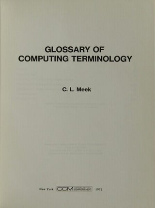 Glossary of computing terminology