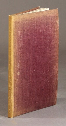 Item #29765 A chronological list of George Meredith's publications, 1849-1911. ARUNDELL ESDAILE
