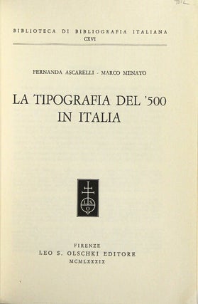 La tipografia del '500 in Italia