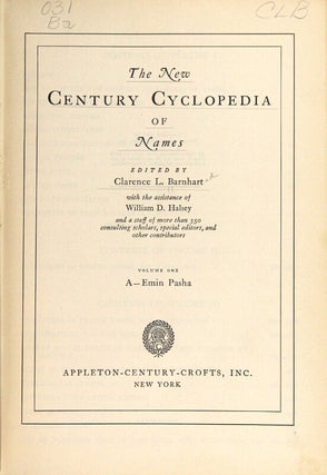 The New Century Cyclopedia of names.