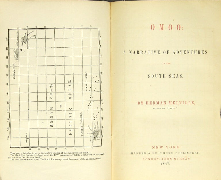 Item #30176 Omoo: a narrative of adventure in the South Seas. Herman Melville.