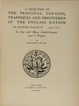 Item #30516 A selection of the Principal Voyages, Traffiques and Discoveries of the English...
