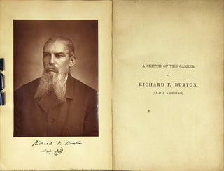 Item #30535 A sketch of the career of Richard F. Burton collected from "Men of Eminence;" from...