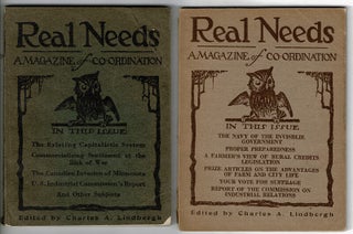Item #30703 Real needs: a magazine of co-ordination. [Nos. 1-2, all published]. CHARLES A....