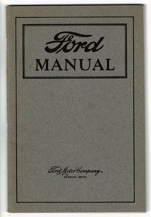 Ford manual for owners and operators of Ford cars and trucks. FORD MOTOR COMPANY.