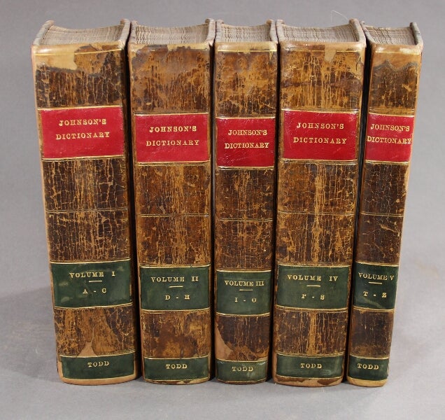 Item #30826 A dictionary of the English language... With numerous corrections, and with the addition of several thousand words... By the Rev. H.J. Todd. Samuel Johnson.