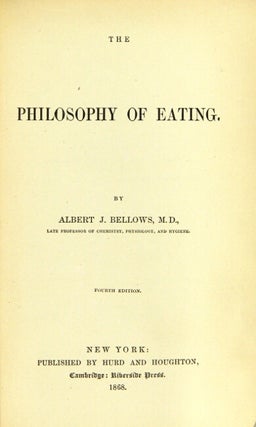 The philosophy of eating ... Fourth edition