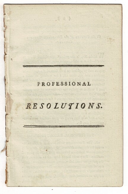 Item #31135 Professional resolutions [drop title]