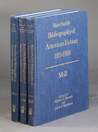 Item #31416 Bibliography of American fiction 1866 [-1988]. MATTHEW J. BRUCCOLI, Judith S. Baughman