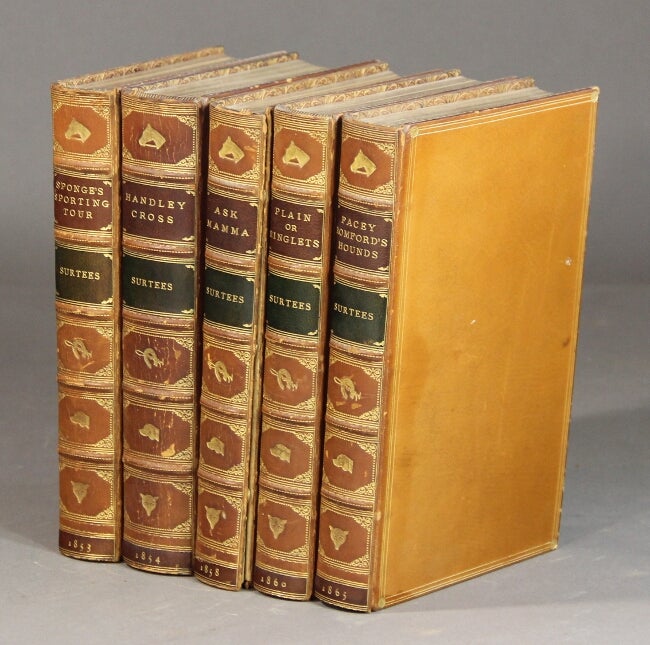 Item #31628 A set of first editions of five of his sporting novels, as below:. ROBERT SMITH SURTEES.