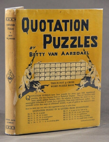 Item #31968 Quotation puzzles. Betty Van Aarsdael.