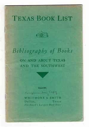 Item #32268 Check-list of books on and about Texas and the great southwest and other works....