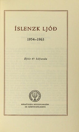 Íslenzk ljóð 1954-1963: eftir 45 höfunda