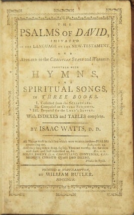 Item #33102 The Psalms of David, imitated in the language of the New Testament. And applied to...