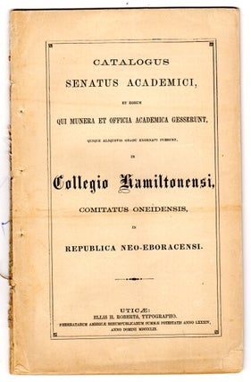 Item #33483 Catalogus senatus academici, et eorum qui munera et officia academica gesserunt,...