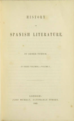 History of Spanish literature.