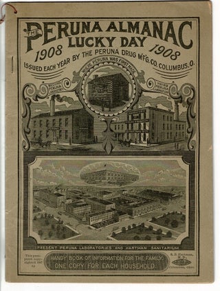 Item #33532 Peruna almanac lucky day 1908. Peruna Drug Manufacturing Company