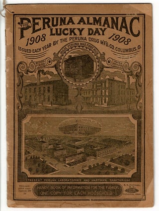 Item #33707 Peruna almanac lucky day 1908. Peruna Drug Manufacturing Company