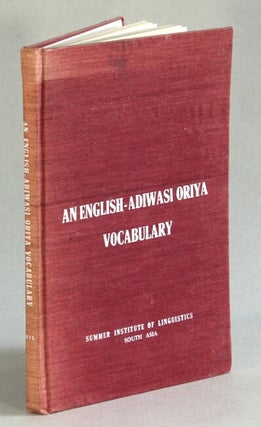 Item #33751 An English-Adiwasi Oriya vocabulary. Uwe Gustafasson