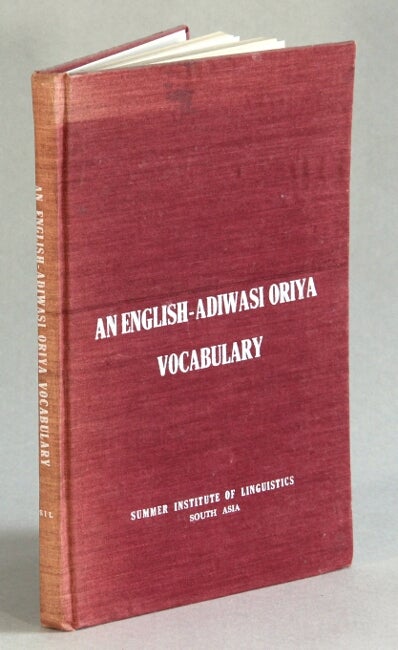 Item #33751 An English-Adiwasi Oriya vocabulary. Uwe Gustafasson.