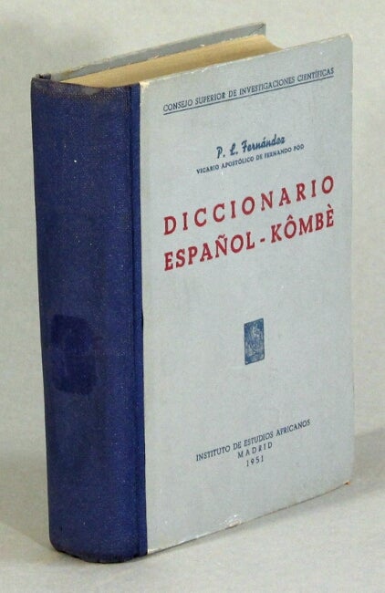 Item #33782 Diccionario Espanol-Kombe. P. L. Fernandez.