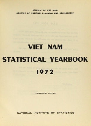 Niên-giám thong-kê ... Vietnam statistical yearbook 1972