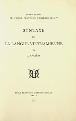 Syntaxe de la langue viêtnamienne