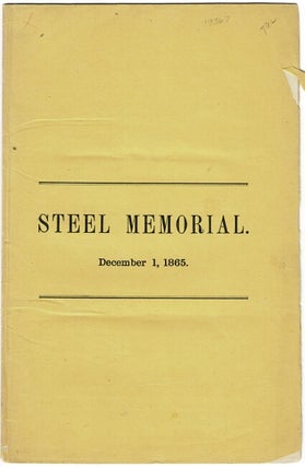 Item #36164 Steel memorial. December 1, 1865