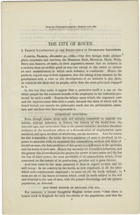 Item #36327 The City of Rouen. A French illustration of the beneficence of diversified...