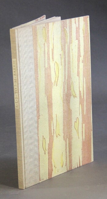 Item #36977 R.L.S. to J.M. Barrie: A Vailima portrait. With an introduction by Bradford A. Booth. Robert Louis Stevenson.