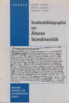 Item #38381 Studienbibliographie zur älteren Skandinavistik. Stefan Gippert, Britta Laursen,...