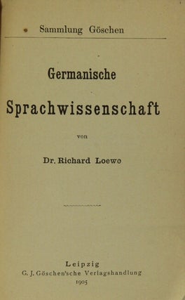 Germanische sprachwissenschaft