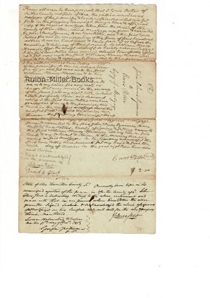 Item #39339 Manuscript mortgage document, signed. John Cleves Symmes