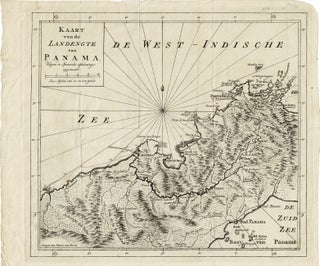 Item #39367 Kaart van de landengte van Panama, volgens de spaansche aftekeninge opgemaakt. Isaak...