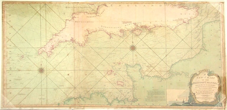 Item #39585 A new chart of the British Channel, from the mouth of the Thames to Ushant, and the Scilly Islands; from an actual survey revised, corrected, and improved by John Stephenson, a Master of the Royal Navy. John Stephenson.