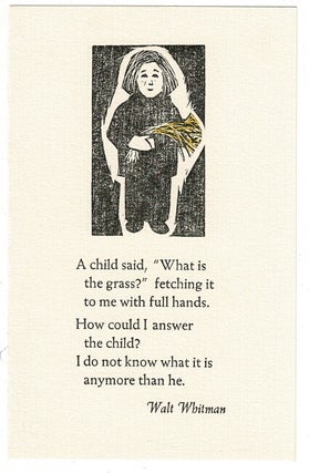 Item #39783 [Blank postcard]. Walt Whitman
