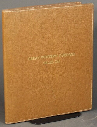 Item #39953 Great Western Cordage: Sales Co. [cover title]. Great Western Cordage