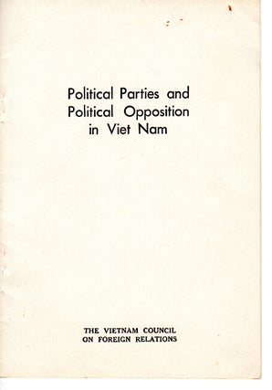 Item #40008 Political parties and political opposition in Viet Nam