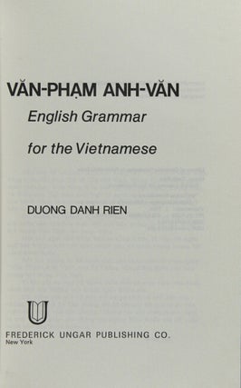 Van-pham anh-van. English grammar for the Vietnamese