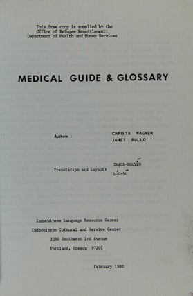 Medical guide and glossary [Y-te chi nam & danh-tu’ chuyên-môn]
