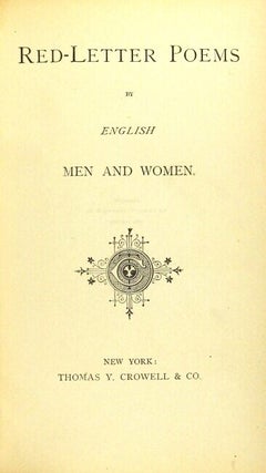 Red-letter poems by English men and women