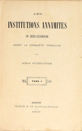 Les institutions annamites en Basse-Cochinchine avant la conquête française