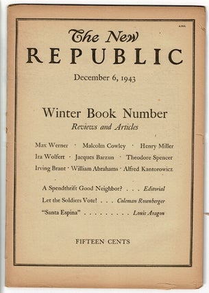 Item #42400 The new republic, December 6, 1943 & February 14, 1944